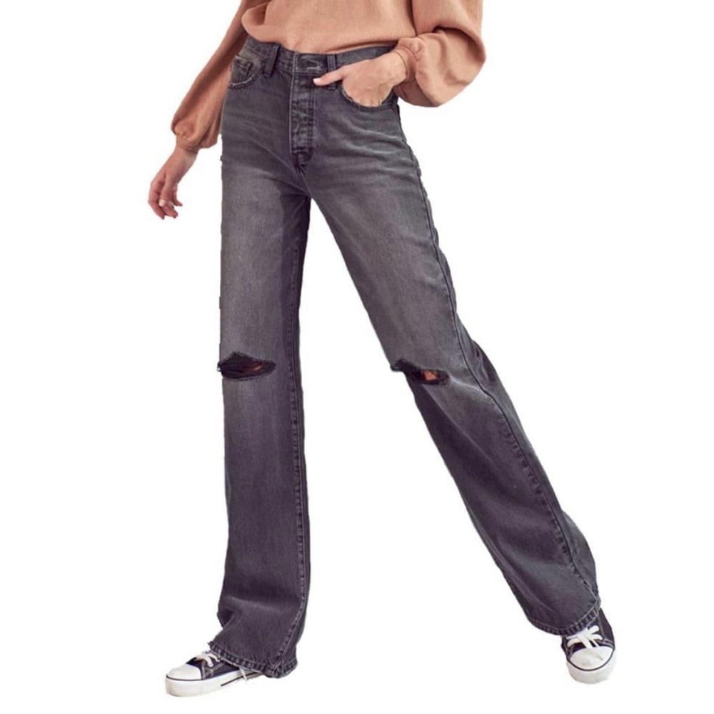 Kancan womens ultra high rise 90s flare jeans